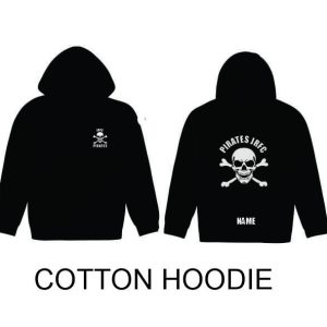 Pirates RFC Adults Cotton Pullover Hoodie (GIL-18500 black)